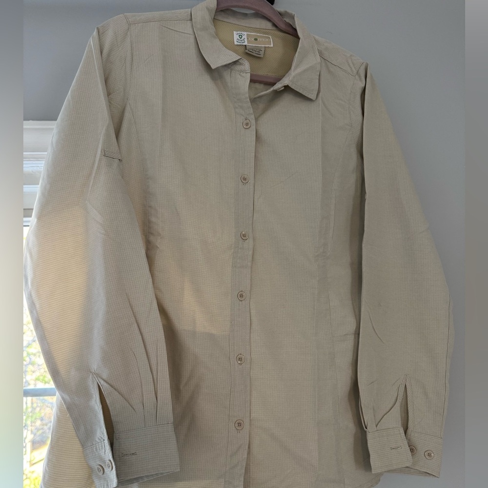 Exofficio Women's BugsAway Brisa UPF 50+ Button Front Hiking Long Sleeve Size L